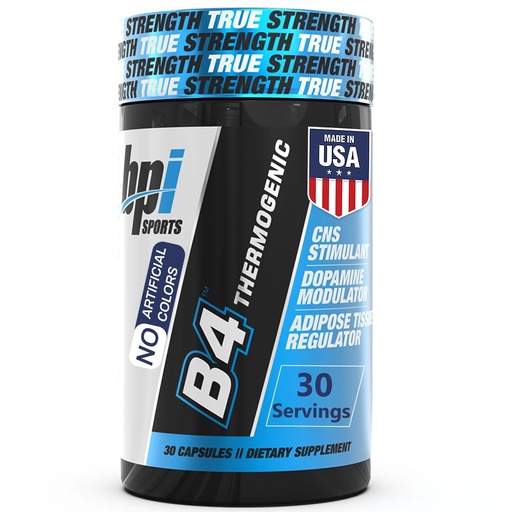 [BRSWIEYQAYNBSH32] BPI Sports B4 – Extra Strength Natural Fat Burner for Women & Men – Keto-Friendly Fat Burner Capsules, Weight Loss & Appetite Control -Caffeine, Niacin, Quercetin, Yohimbine – 30 Servings – 710mg