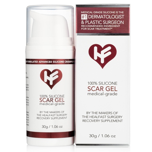 [BRSWYCTYOEPBOHY2] HealFast Silicone Scar Gel & Cream for Surgical Scars - Medical Grade Scar Treatment & Removal for Keloid, Acne, Burns, C Section, Stretch Marks - Physician Formulated Advanced Silicone Gel for Scars