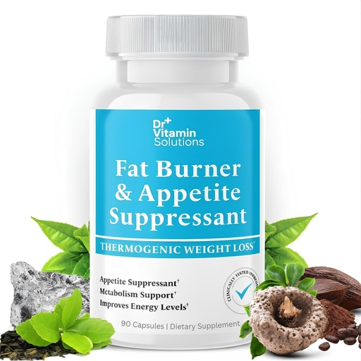 [BRSRGBTYBEHGGAAZ] Fat Burner for Women & Men - Appetite Suppressant for Weight Loss - Pills w/Metabolism Booster Thermogenic Weight Loss Supplement - Chromium, Caffeine & Green Tea - 90 Capsules
