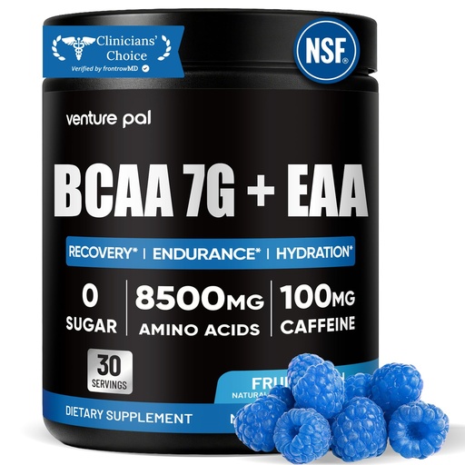 [BRSREGAEC4ORMG3L] Sugar Free 7g BCAA + EAA Powder | Supports Muscle Recovery, Growth, Strength & Endurance – 12 Essential Amino Acids with L-Glutamine, Caffeine, Vitamin & Electrolyte for Energy & Hydration