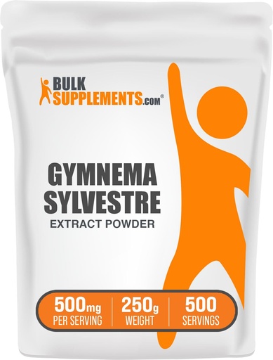 [BRSWGEA3DF6WYD3P] BulkSupplements.com Gymnema Extract Powder - from Gymnema Leaf, Gymnema Sylvestre Extract - Gymnema Powder, Herbal, Gluten Free - 500mg per Serving, 250g (8.8 oz) (Pack of 1)