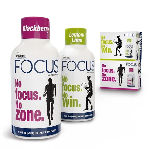 [BRSRAFI6DIAQ23L3] Focus Shots with Trilogine, Stay Sharp, Zero Sugar Energy Boost, Variety Pack, 24 Count (1.93 fl oz), Blackberry, Lemon Lime Flavors