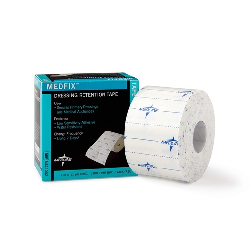 [BRSWIFDZC4DQCA36] Medline MedFix Dressing Retention Tape with S-Release Liner, Secures Primary Dressings and Medical Appliances, 2" x 11 yd
