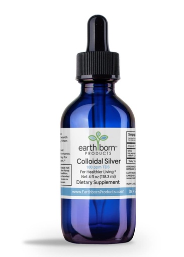 [BRSROHQLA4MBY33O] Colloidal Silver Liquid 100 PPM – (4 Fl Oz), Holistic Wellness, Hydrosol for Skin & Wellness – 99.999% Pure Silver Supplement