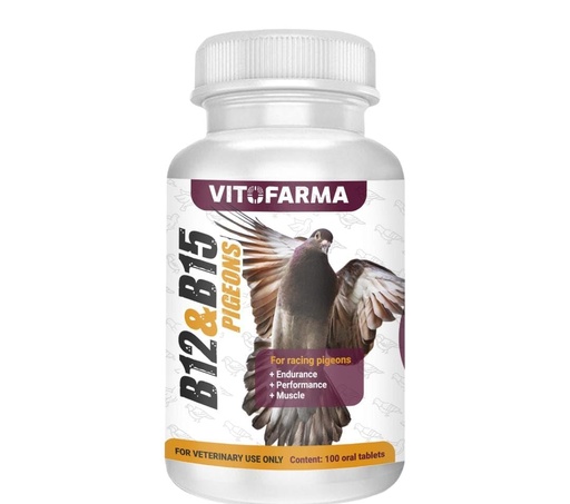 [BRSROAL3CICAIFDL] Vitamin B15 - B12 100 Tablets Pigeons, Palomas