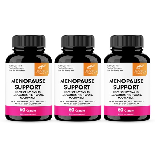 [BRSRGGAPCEMWEYDV] Complete Menopause Support Supplement For Women | With Ashwagandha, Black Cohosh, Dong Quai & Muira Puama | Helps Easing Hot Flashes Night Sweats Mood Swings Hormone Balance & Harmony | 180 Capsules