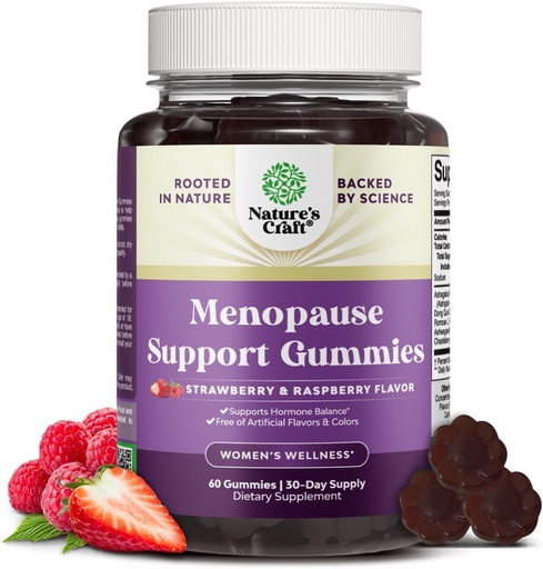 [BRSRA237OABBGFLH] Womens Menopause Gummies with Dong Quai - Menopause Vitamins for Women with Ashwagandha - Holistic Support for Hot Flashes Night Sweats and Mood Swings - Pre & Post Supplements - 60 Count