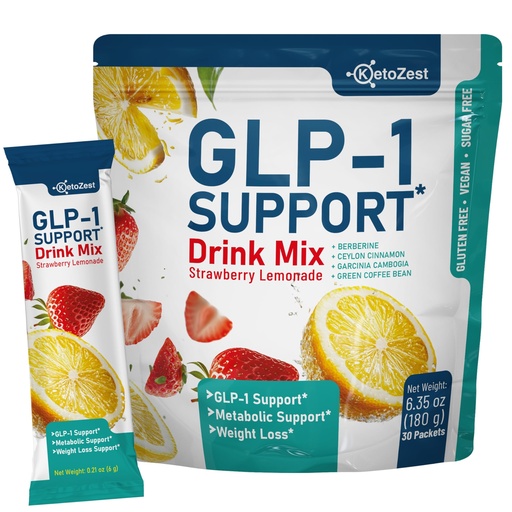 [BRSRGH3YBECWYE3G] GLP-1 Support Drink Mix Powder for Women Men - Weight Loss Support Prebiotic Fiber Supplement - Daily Natural Drink Mix for Metabolism Reduce Bloating Fat Burn Gut Health Support