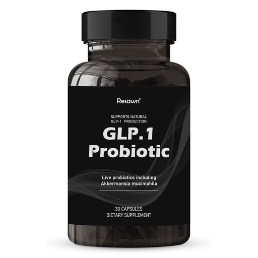 [BRSRAHQTBANRUEI2] GLP-1 Probiotic 30 Capsules - 500M AFU Multi-Strain Probiotic + Prebiotic, Naturally Support GLP-1 Production & Curb Appetite, Delayed Release, Third-Party Tested, for Men & Women (1-Pack)