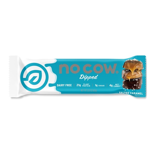 [BRSW2GIECUBGGFLP] No Cow Chocolate Salted Caramel Dipped Protein Bar, 2.12 OZ