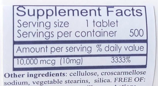 [BRSWIZYKPN4QG3T4] HealthyNaturally Biotin 10,000 mcg (500 Tablets) for Hair Growth, Skin, Strong Nails, biotin 10mg