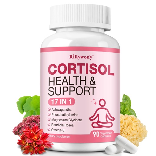 [BRSRGGQYC4CWEF35] Cortisol Supplements for Women & Men, Cortisol Reducer with Magnesium, Ashwagandha & L-Theanine, Cortisol Manager for Calm Mood & Relaxation, Cortisol Detox for Women, Balance and Control 90 Capsules
