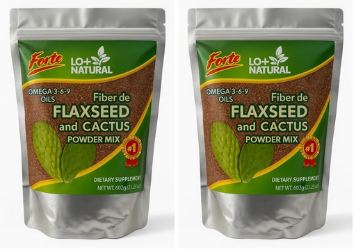 [BRSREALYPMOQMFD7] Linaza con Nopal Forte – 8 oz – 100% Natural Flaxseed & Nopal Cactus Powder – Fiber-Rich Digestive Support – Ground Blend Dietary Supplement – Vegan & Non-GMO (Pack of 2)