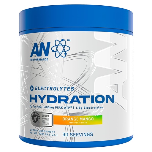 [BRSRAHYYAR5RY2Y4] AN Performance Electrolyte Drink Mix | Zero Sugar Hydration Powder | Magnesium + Calcium + Potassium | Orange Mango | 30 Servings