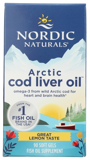 [BRSWIYAKCIOGCYDK] Nordic Naturals, Cod Liver Oil Arctic Lemon 1000mg, 90 Softgels