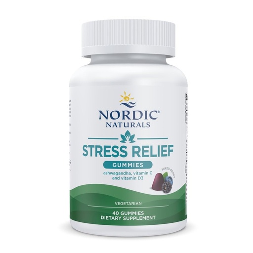 [BRSW2BT4CQJRUGQ7] Nordic Naturals Stress Relief Gummies, Mixed Berry, 40 Gummy Supplements, Supports Daily Mood and Immune System Health, Non-GMO, Vegetarian, 20 Servings