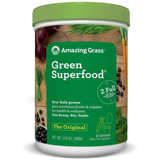 [BRSWKE37PJ5GEHL2] Amazing Grass Green Superfood, Original, 12.6 Ounce