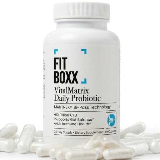 [BRSREGLYAV7BMC3K] VitalMatrix Daily Probiotic | 60 Billion CFU | Digestive, Immune & Women’s Microbiome Support | Advanced Delivery | 30 Day Supply