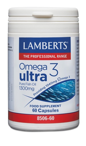 [BRSWKHD7DIOR4CDV] Lamberts Omega 3 Ultra - Pure Fish Oil 1300mg - 60 Capsules
