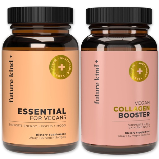 [BRSRM2QYCACWOC3D] Future Kind Best Sellers Bundle | Vegan Multivitamins and Collagen Booster | Vegan Multivitamins for Women and Men with B12, Omega 3, and Vitamin D3 | Collagen Supports Skin, Hair, and Nail Health
