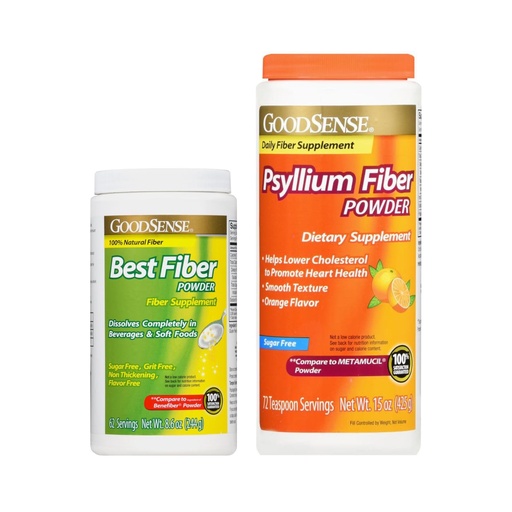 [BRSRGGIDPIFRAFLZ] GoodSense Best Fiber (Flavor Free 62 Servings, 8.6oz) + (Natural Psyllium Fiber Orange Flavor, 72 Servings, 15oz) Powder Sugar Free (1ea) (Variety Pack)