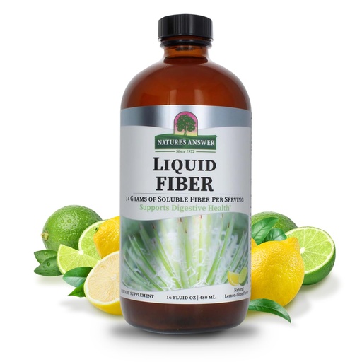 [BRSWGEIHB4DWGFLH] Nature's Answer Fiber Drink 16oz Liquid | Lemon Lime Flavored | Supports Digestion | Gluten-Free, Non-GMO, Vegan, No Artificial Flavors or Preservatives | Single Count