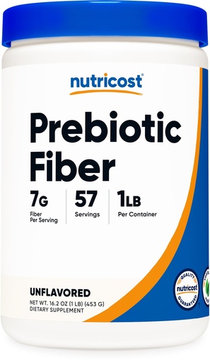[BRSREYD3B57WMHLO] Nutricost Prebiotic Fiber Unflavored (1 Pound) - Vegan, Gluten-Free, GMO-Free