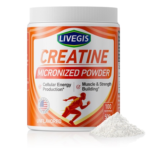 [BRSRAGL5DEFAOHY2] Creatine, Creatine Monohydrate Keto Friendly, Unflavored - Support Muscles, Cellular Energy and Cognitive - 17.63 Oz(500g) - 100 Servings (500g)