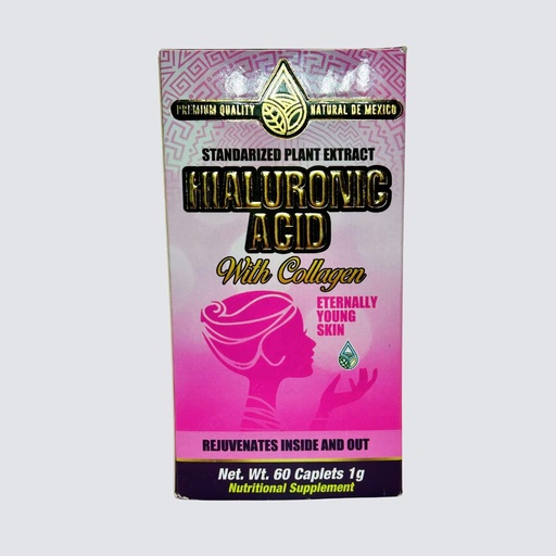 [BRSRGAL6BEBBMHTA] Hyaluronic Acid with Collagen & B-Complex 60 Caplets NAT-DE-MEX
