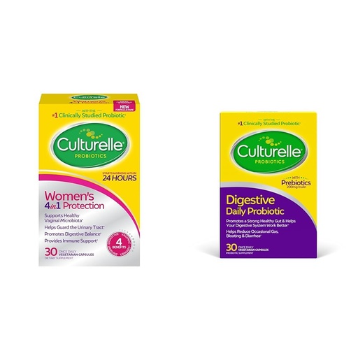 [BRSROBQCC55AKDI4] Culturelle Women’s 4-in-1 Daily Probiotic Supplements for Women & Daily Probiotic Capsules for Men & Women, Most Clinically Studied Probiotic Strain