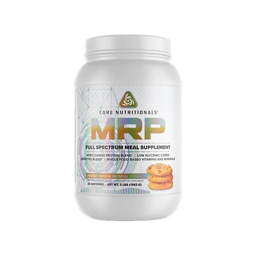 [BRSWYEDRCUPAYF3V] Core Nutritionals MRP Full Spectrum Meal Replacement | Whey Protein Blend + Low Glycemic Carb Blend | 27g Protein | 3 Pound (Peanut Butter Oatmeal Cookie)