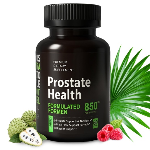 [BRSRGBD3AEBA2ALK] Prostate Health Supplement to Promote Urinary Tract Function - 850mg Per Serving - 60 Count - DHT Blocker Hair Vitamin - Vegan, Non-GMO Capsules (60 Count (Pack of 1))