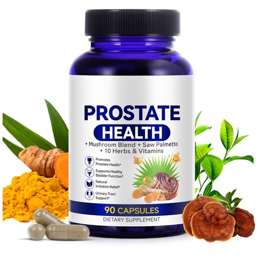 [BRSRGYLRDEPRU2DU] Prostate Health Supplement for Men — Saw Palmetto, Stinging Nettle & Beta-Sitosterol for Urinary Flow & Prostate Support, 90 Vegetarian Capsules (1 Month Supply)
