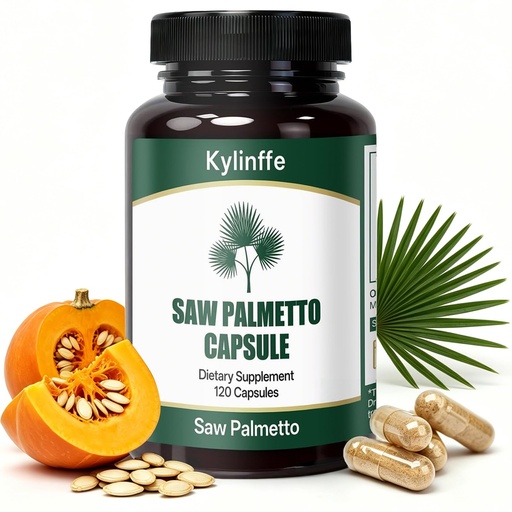 [BRSRGBA6C56B4HI6] Saw Palmetto Supplement with Stinging Nettle & Pumpkin Seed Extract – Triple-Action Men's Prostate Health Formula, Standardized Herbal Blend, Non-GMO, 120 Capsules