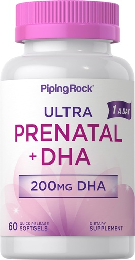 [BRSRMHY6AACBEFY7] Piping Rock Prenatal Vitamins for Women with DHA | 60 Softgels | Multivitamin with Iron, Folic Acid, Omega 3 | Ultra Complex Supplement | Non-GMO, Gluten Free