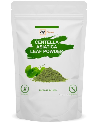 [BRSREGQBDIPAGE3D] Pure Natural Gotu Kola Powder, Centella Asiatica Herbal Supplement for Skin, Hair & Health, No Additives, No Preservatives, 0.5 lbs / 227g