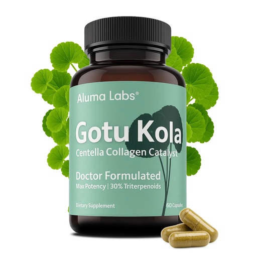 [BRSREBQQB57GA3L5] Gotu Kola Capsules - Premium Centella Asiatica Extract, Collagen Support, Skin, Longevity & Anti-Aging Supplement, 30% Triterpenoids, Doctor Formulated - 60 Count