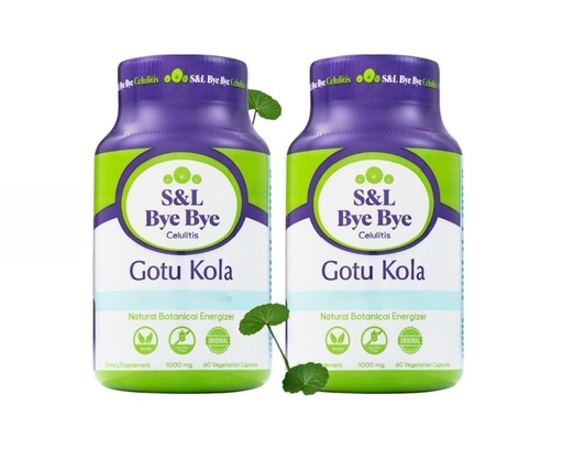 [BRSREGQDOYCRM3DP] Bye Bye Cellulitis Gotu Kola - 2 Pack (120 Capsules Total) – Herbal Supplement for Skin, Circulation & Wellness – Natural Support for Hydrated, Smooth-Looking Skin