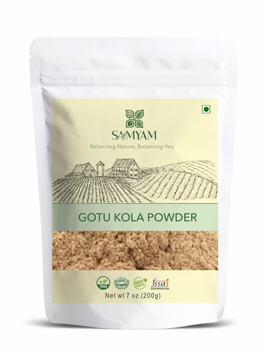 [BRSRAZ35CUCAOETO] SAMYAM Gotu Kola Powder (Centella asiatica) - 200g Pack
