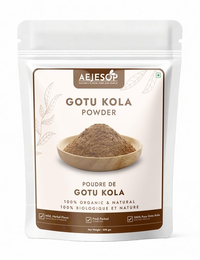 [BRSRABQ5DEARQFL2] AEJESOP Organic Gotu Kola Powder, 7oz (200g)