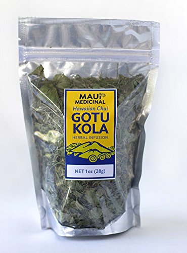 [BRSWKYABPIJQAC3G] Organic Gotu Kola Tea " Brahmi " Leaf Plus "Mauifarmacy Grown" 3/4 oz.