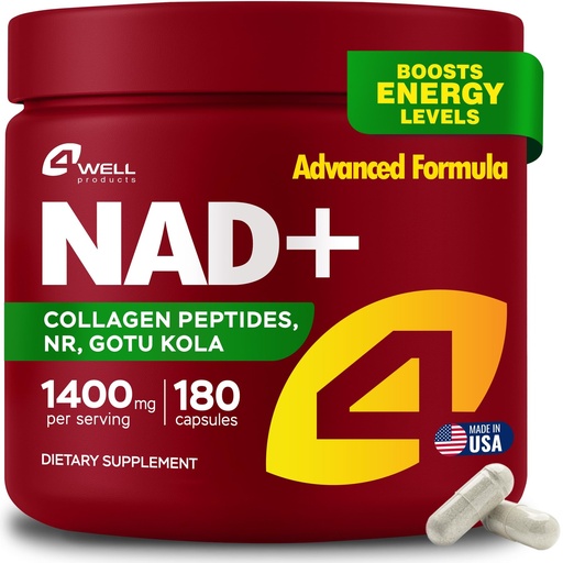 [BRSRAAT4PIMBAAAV] Gotu Kola and NAD Plus Supplement 1400mg - NMNH Supplement Alternative Supports Healthy Aging Complex with Nicotinamide Riboside & Gotu Kola, Collagen - Formula for Energy, Skin & Cognitive, 180 Caps