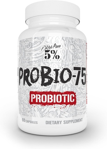 [BRSROZYRCR4GC232] 5% Nutrition Rich Piana Probio-75 Billion CFUs | Vegan, 14 Unique Strains