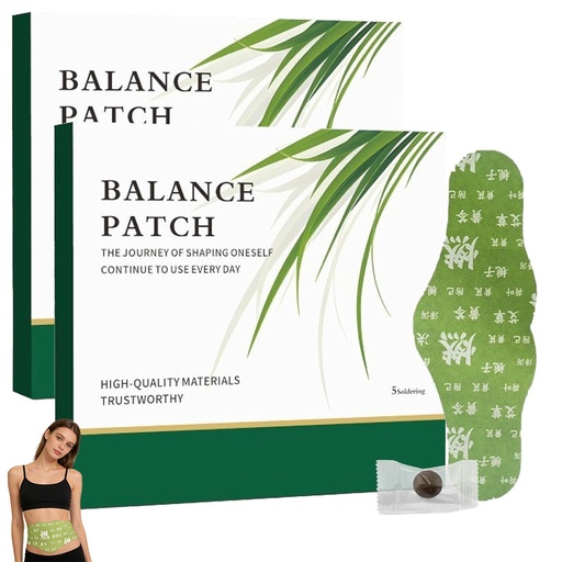 [BRSRGBQFAQHQKDI7] Japanese Herbal Balance Patch, Plant-Based Ingredients, Comfortable Adhesive Design, Easy Topical Use, 2 Boxes, 10 Patches