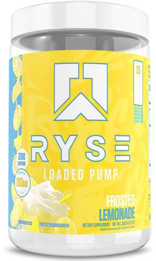 [BRSRGCDRBZ5WGDQ3] Ryse Loaded Pump Pre Workout Powder - Frosted Lemonade - No Caffeine Stimulant Free Formula for Pump, Power & Endurance - L-Citrulline, PeptiPump, Betaine Anhydrous, Taurine & AstraGin - 25 Servings