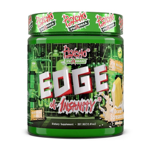 [BRSROHY6B55RSYLV] Psycho Pharma Strongest High Stim Preworkout Powder - Edge of Insanity - Most Intense Pre Workout Supplement for Pumps, Strength, Energy and Feel Good Focus. Rivals Famous PWOs of The Past