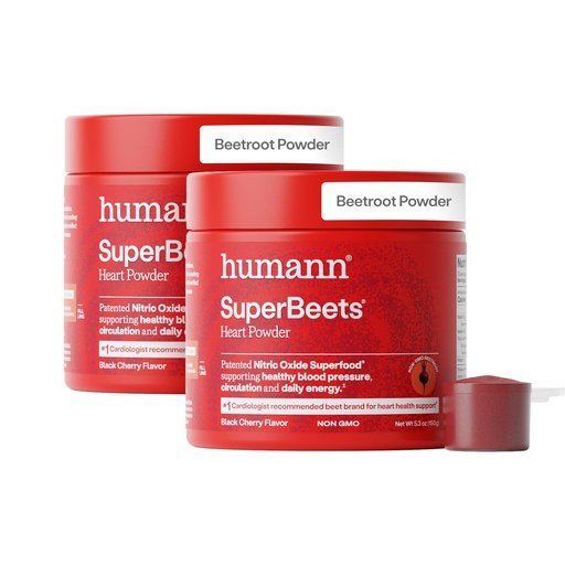 [BRSROZD3C4GQEG33] HumanN SuperBeets Beet Root Powder - Non-GMO Beetroot Superfood - Nitric Oxide Supplement for Heart Health, Nitric Oxide Powder for Circulation & Blood Pressure Support - Black Cherry, 60 Servings
