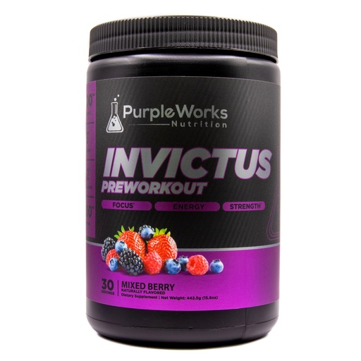 [BRSRABAQOEFR6G3J] Pre Workout, Vitamin D for Immune Support, with Creatine, Beta-Alanine, and Caffeine for Energy, Keto Friendly, Mixed Berry, 30 Servings