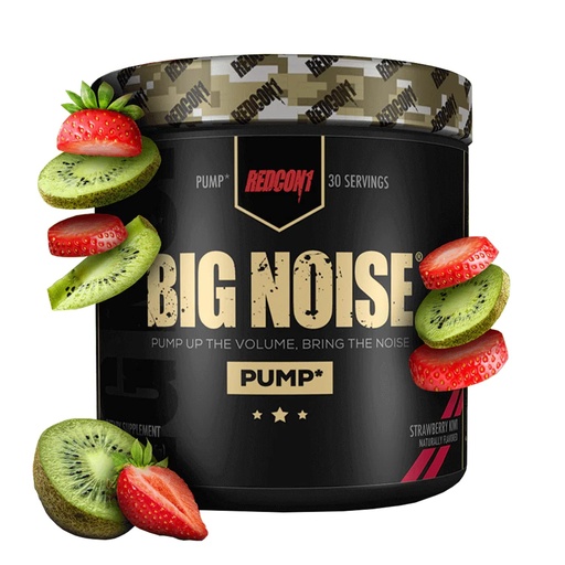[BRSWYGDRAAHQ2E3O] REDCON1 Big Noise Non-Stim Pre Workout - Pump, Muscular Endurance + Focus Enhancing Caffeine Free Pre Workout Powder - Keto Friendly Workout Powder for Faster Gains (Strawberry Kiwi, 30 Servings)