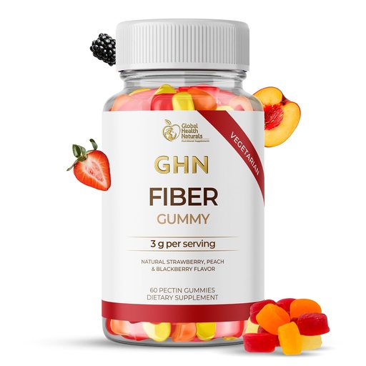 [BRSREHD3A57BEGTL] Vegan Fiber Gummies for Adults – 3g Prebiotic Fiber from Inulin per Serving – Natural Strawberry, Peach & Blackberry Flavors – Non-GMO, Gluten-Free, Gelatin-Free – 30 Servings